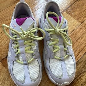 Nike purple, white and green sneakers